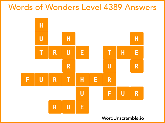 Words of Wonders Level 4389 Answers