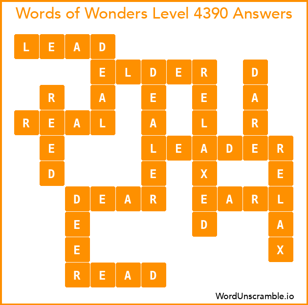 Words of Wonders Level 4390 Answers