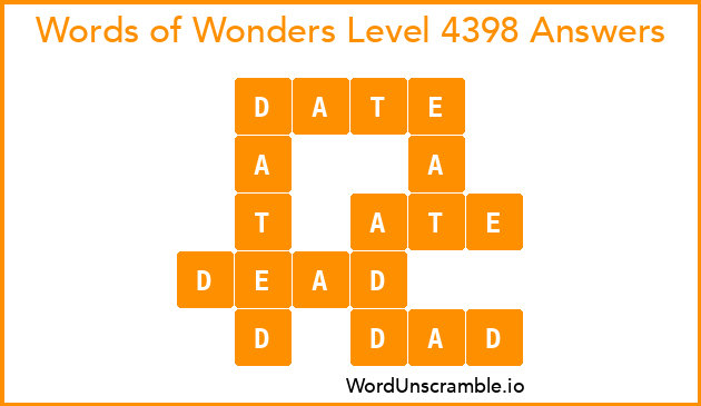 Words of Wonders Level 4398 Answers