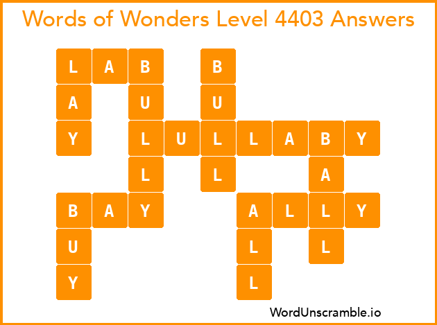 Words of Wonders Level 4403 Answers