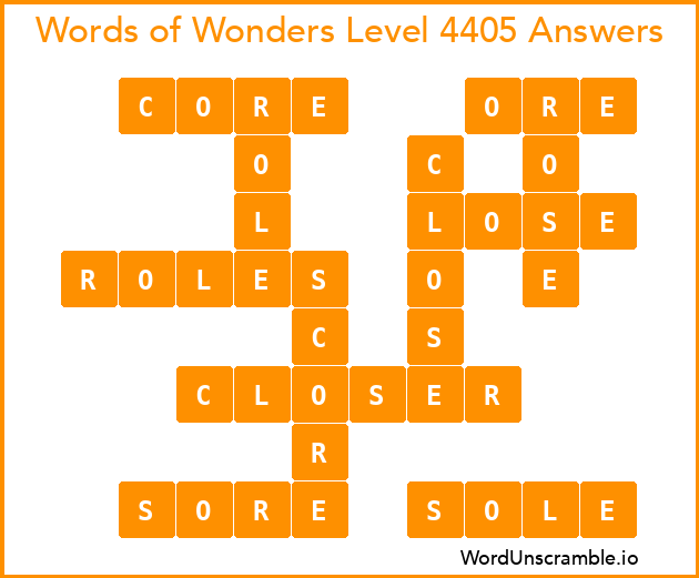 Words of Wonders Level 4405 Answers
