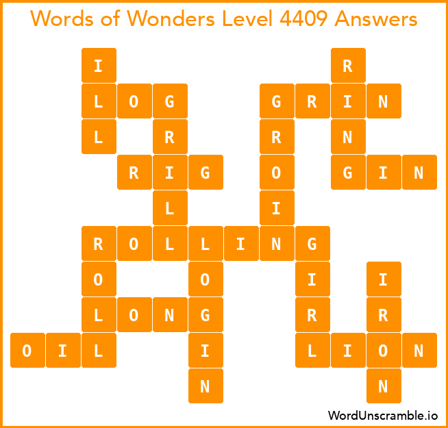 Words of Wonders Level 4409 Answers