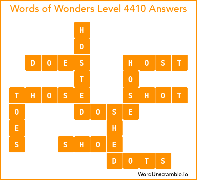 Words of Wonders Level 4410 Answers