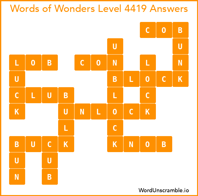 Words of Wonders Level 4419 Answers