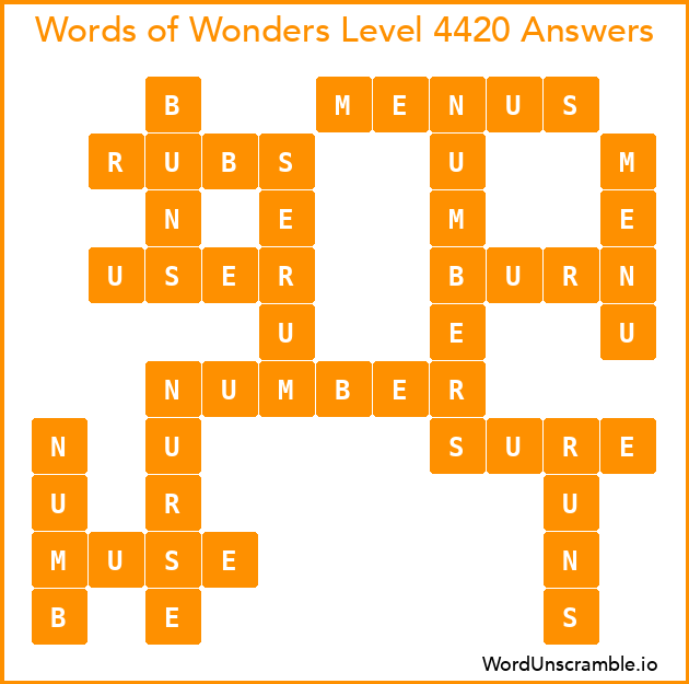 Words of Wonders Level 4420 Answers