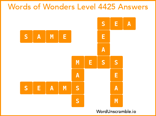 Words of Wonders Level 4425 Answers