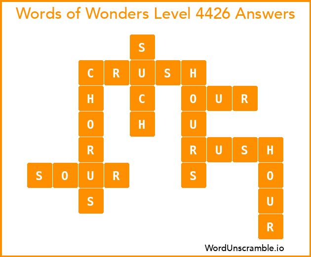 Words of Wonders Level 4426 Answers