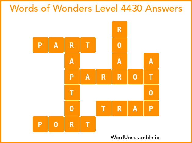 Words of Wonders Level 4430 Answers