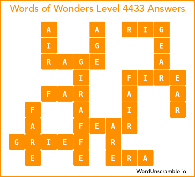 Words of Wonders Level 4433 Answers