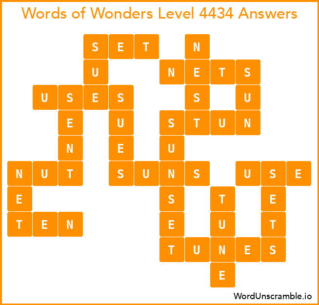 Words of Wonders Level 4434 Answers