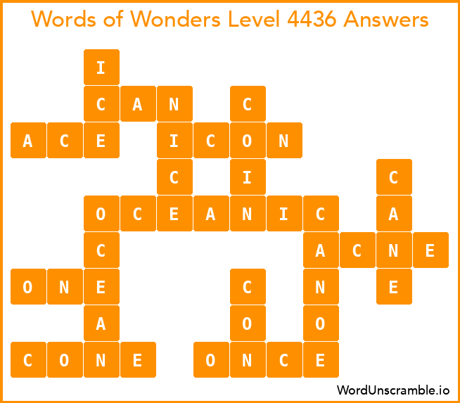 Words of Wonders Level 4436 Answers