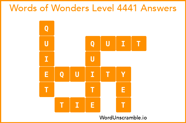 Words of Wonders Level 4441 Answers
