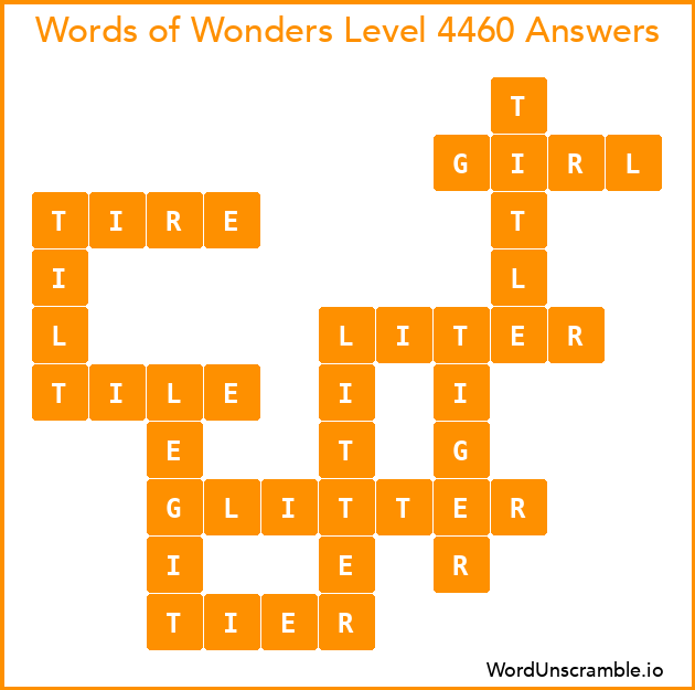Words of Wonders Level 4460 Answers