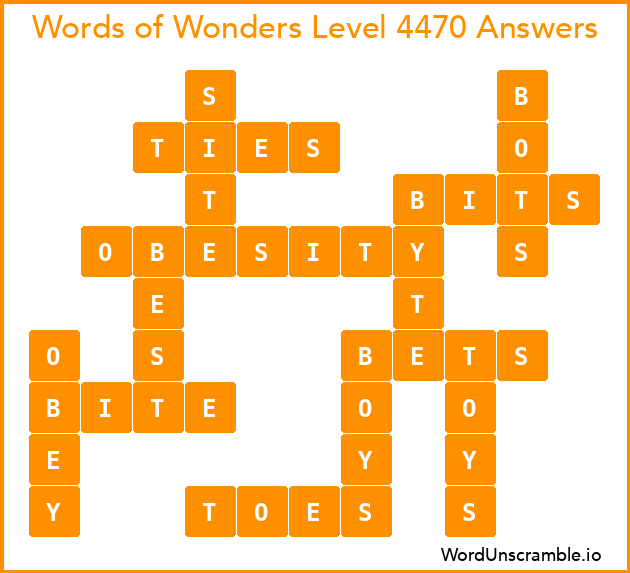 Words of Wonders Level 4470 Answers