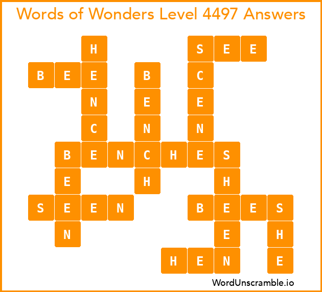 Words of Wonders Level 4497 Answers