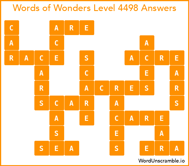 Words of Wonders Level 4498 Answers