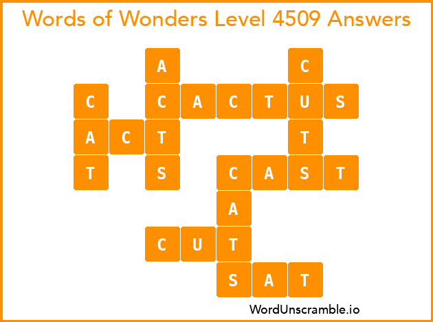 Words of Wonders Level 4509 Answers