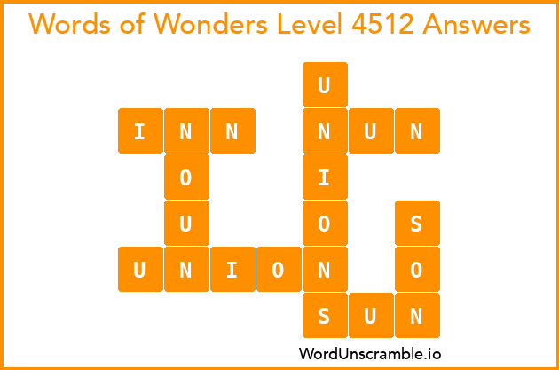 Words of Wonders Level 4512 Answers