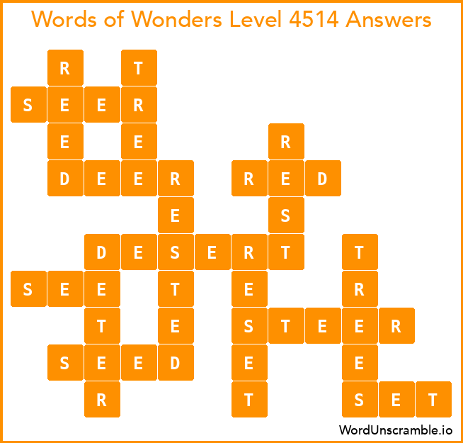 Words of Wonders Level 4514 Answers