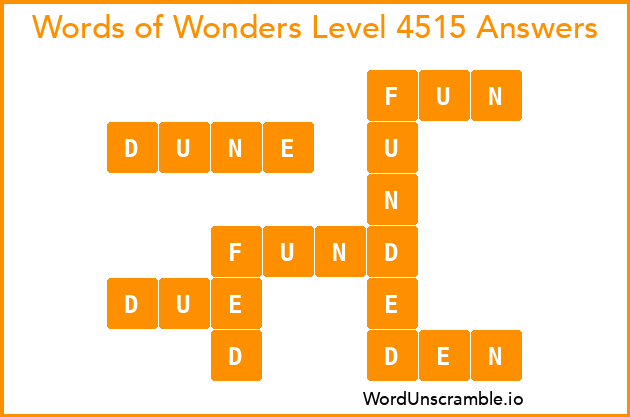 Words of Wonders Level 4515 Answers
