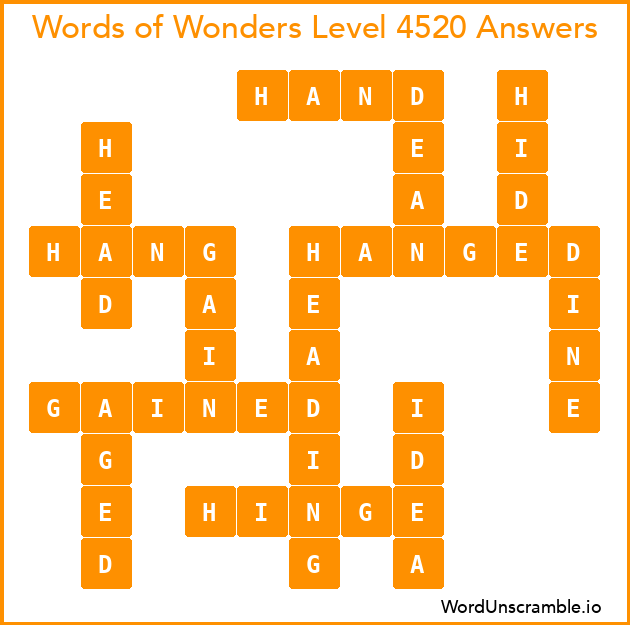 Words of Wonders Level 4520 Answers
