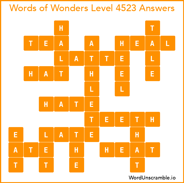 Words of Wonders Level 4523 Answers