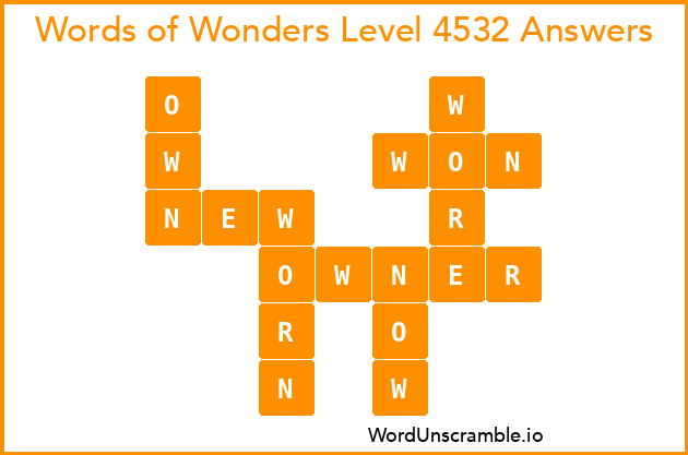 Words of Wonders Level 4532 Answers
