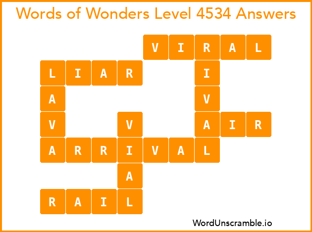Words of Wonders Level 4534 Answers