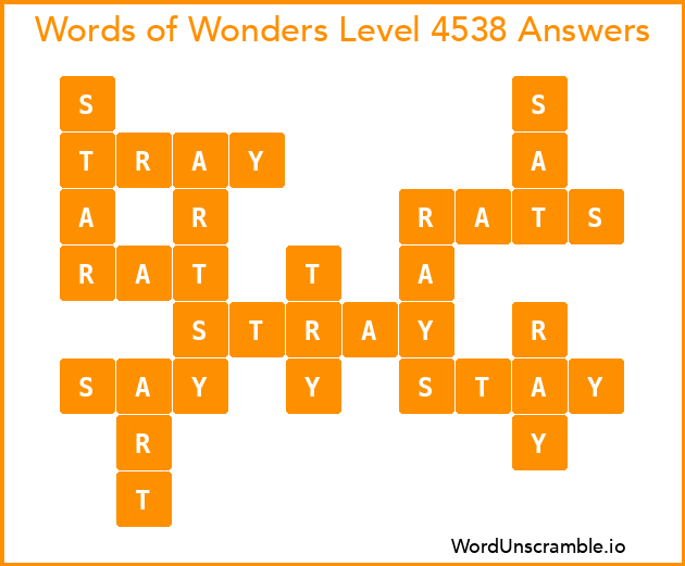Words of Wonders Level 4538 Answers