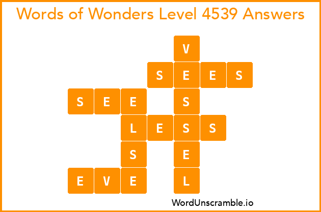 Words of Wonders Level 4539 Answers