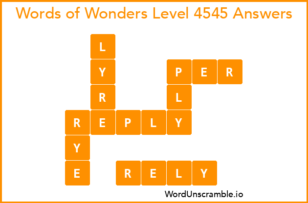 Words of Wonders Level 4545 Answers