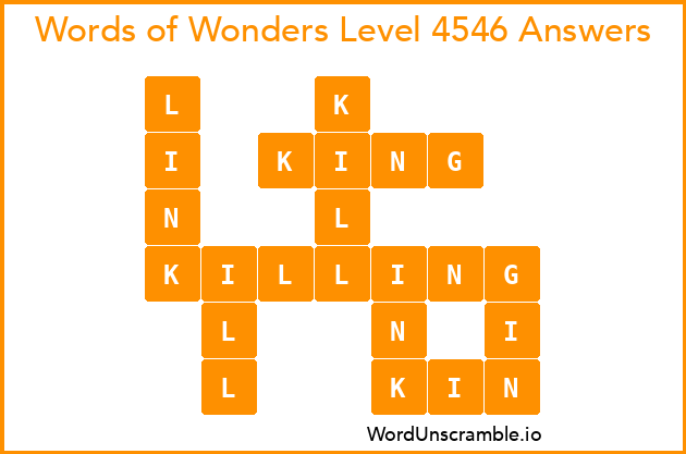 Words of Wonders Level 4546 Answers