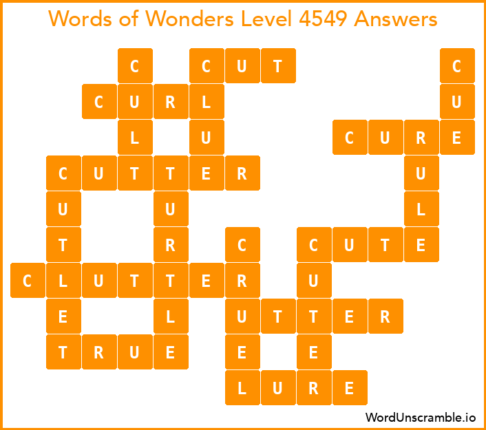 Words of Wonders Level 4549 Answers