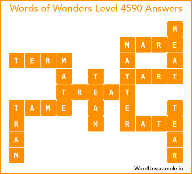 Words of Wonders Level 4590 Answers