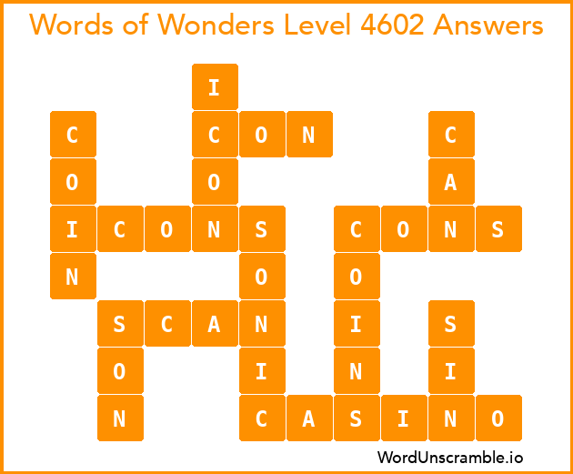 Words of Wonders Level 4602 Answers