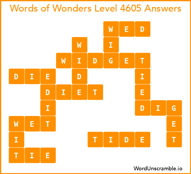 Words of Wonders Level 4605 Answers