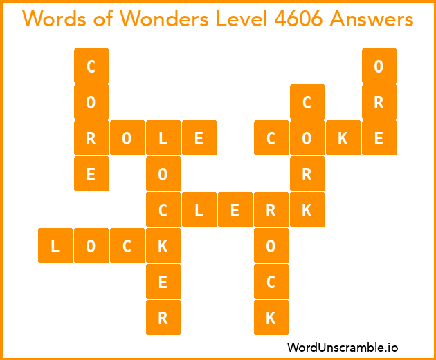 Words of Wonders Level 4606 Answers