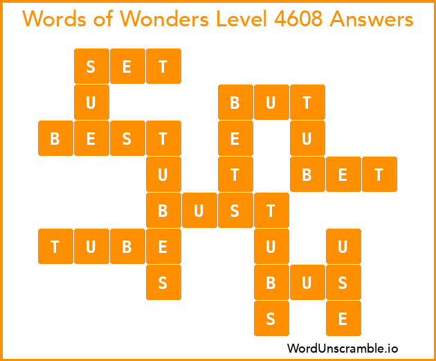 Words of Wonders Level 4608 Answers