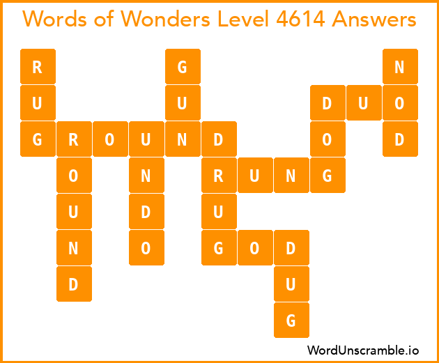 Words of Wonders Level 4614 Answers