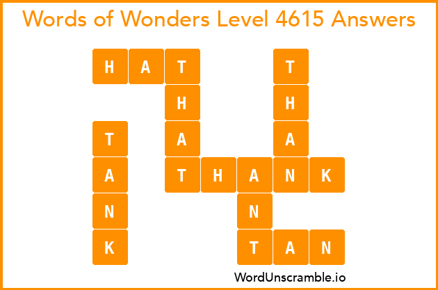 Words of Wonders Level 4615 Answers