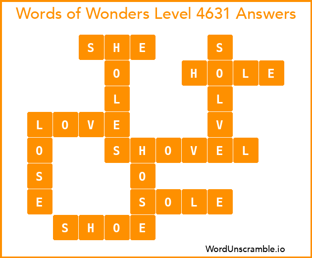 Words of Wonders Level 4631 Answers