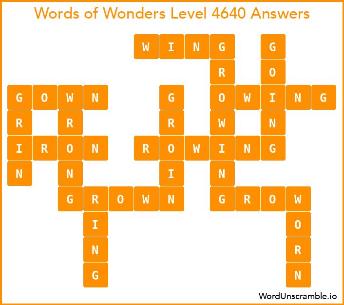 Words of Wonders Level 4640 Answers