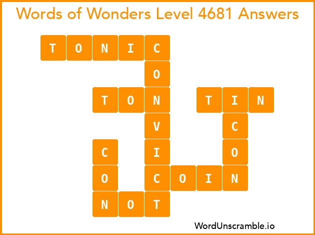 Words of Wonders Level 4681 Answers