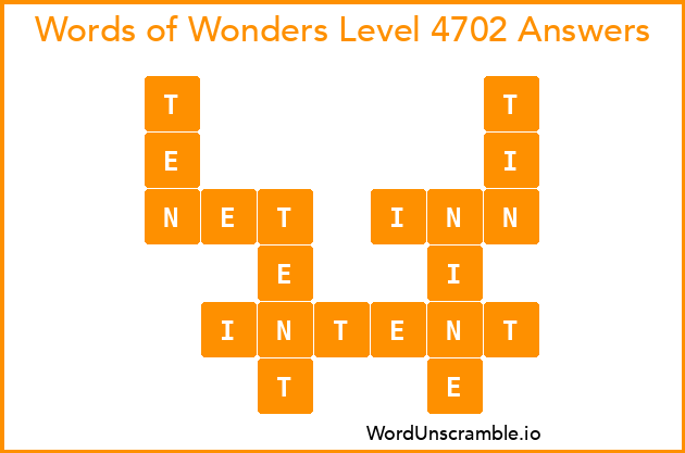 Words of Wonders Level 4702 Answers