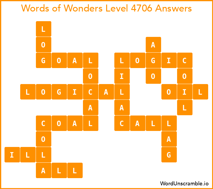 Words of Wonders Level 4706 Answers