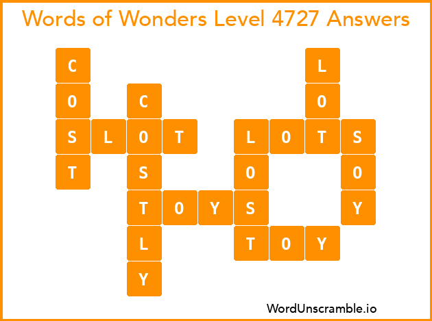 Words of Wonders Level 4727 Answers