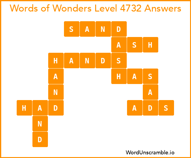 Words of Wonders Level 4732 Answers