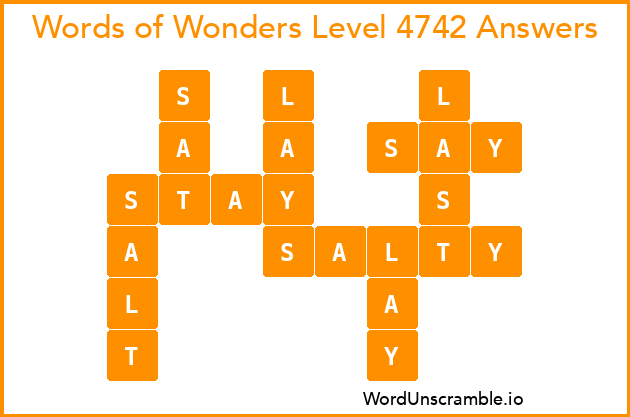 Words of Wonders Level 4742 Answers