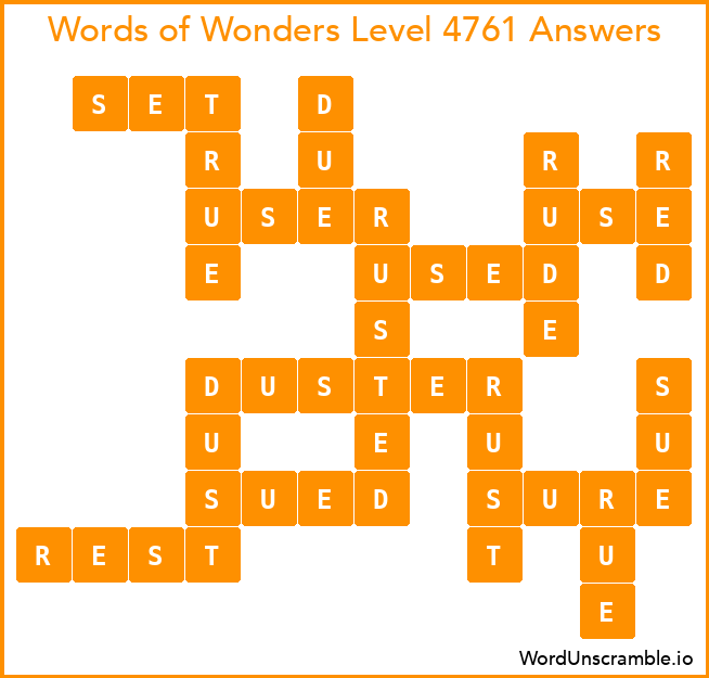 Words of Wonders Level 4761 Answers