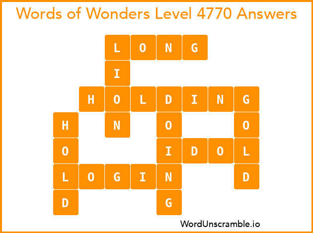 Words of Wonders Level 4770 Answers
